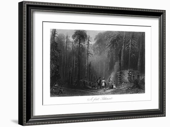 Canada, View of a First Settlement on the Frontier-Lantern Press-Framed Art Print