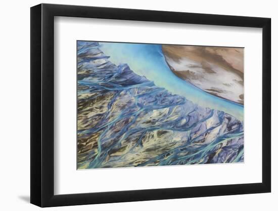 Canada, Yukon, Kluane National Park. Abstract of mountains and Slims River.-Jaynes Gallery-Framed Photographic Print