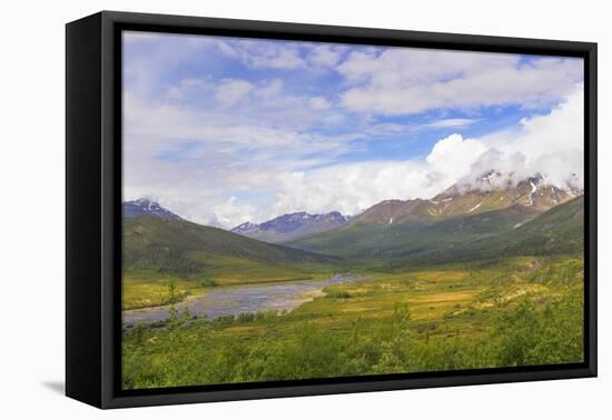 Canada, Yukon. Landscape of Tombstone Range and North Klondike River.-Jaynes Gallery-Framed Premier Image Canvas