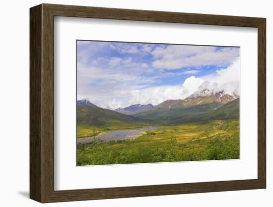 Canada, Yukon. Landscape of Tombstone Range and North Klondike River.-Jaynes Gallery-Framed Photographic Print