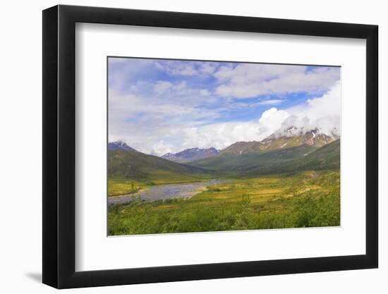 Canada, Yukon. Landscape of Tombstone Range and North Klondike River.-Jaynes Gallery-Framed Photographic Print