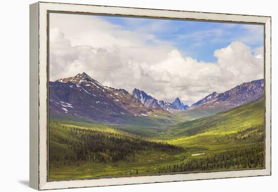 Canada, Yukon. Landscape of Tombstone Range and North Klondike River.-Jaynes Gallery-Framed Premier Image Canvas