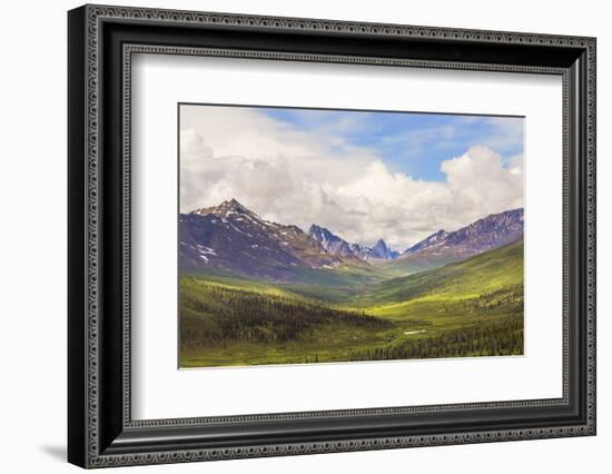 Canada, Yukon. Landscape of Tombstone Range and North Klondike River.-Jaynes Gallery-Framed Photographic Print