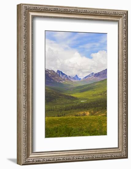 Canada, Yukon. Landscape of Tombstone Range and North Klondike River.-Jaynes Gallery-Framed Photographic Print