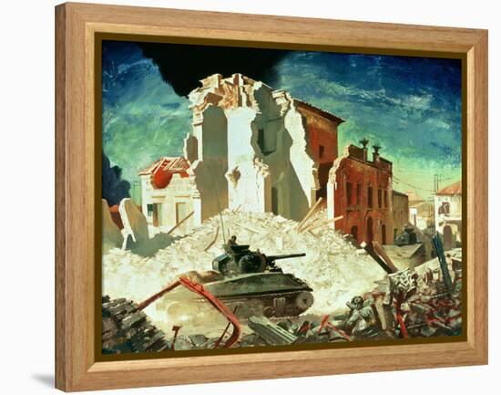 Canadian Armour Passing Through Ortona, 1944-Charles Fraser Comfort-Framed Premier Image Canvas