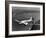 Canadian Colonial Airways Passenger Plane Flys over George Washington Bridge in Montreal, Canada-Margaret Bourke-White-Framed Photographic Print