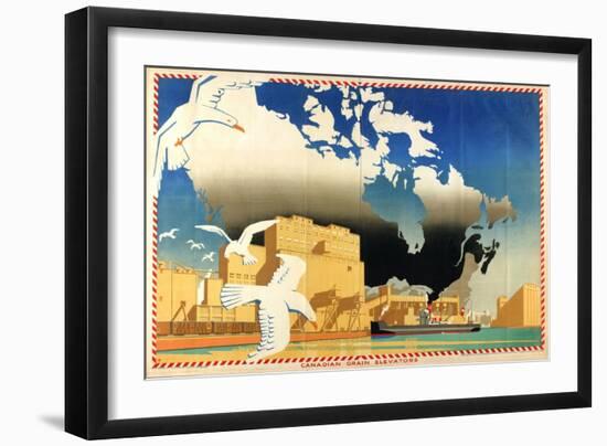 Canadian Grain Elevators-Allan McNab-Framed Giclee Print