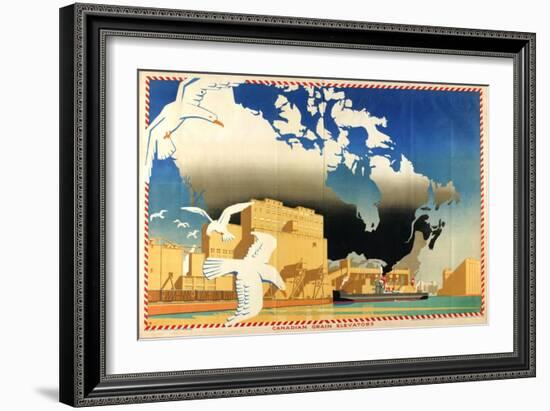Canadian Grain Elevators-Allan McNab-Framed Giclee Print