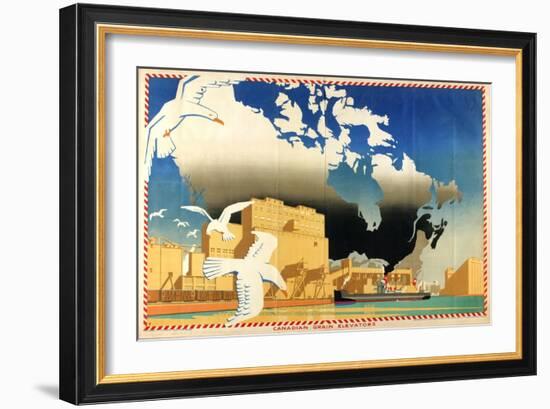 Canadian Grain Elevators-Allan McNab-Framed Giclee Print