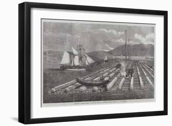 Canadian Lumber Trade, a Raft on the St Lawrence-George Henry Andrews-Framed Giclee Print