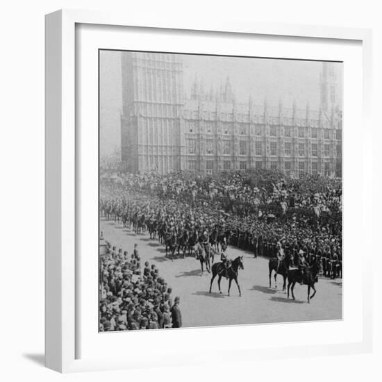 Canadian Mounted Troops, Procession for Queen Victoria's Diamond Jubilee, London, 1897-James M Davis-Framed Photographic Print