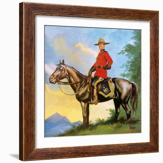 Canadian Mounty-Ron Embleton-Framed Giclee Print