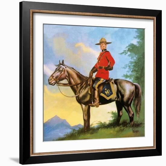 Canadian Mounty-Ron Embleton-Framed Giclee Print