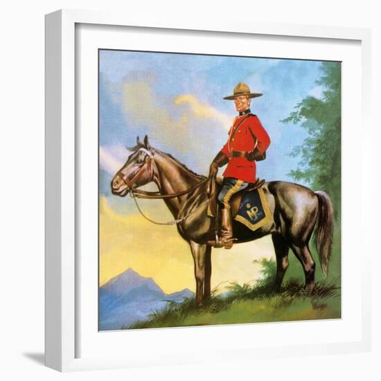 Canadian Mounty-Ron Embleton-Framed Giclee Print