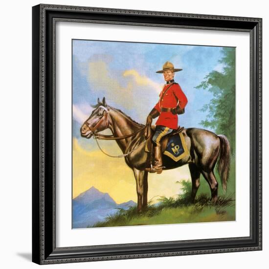 Canadian Mounty-Ron Embleton-Framed Giclee Print