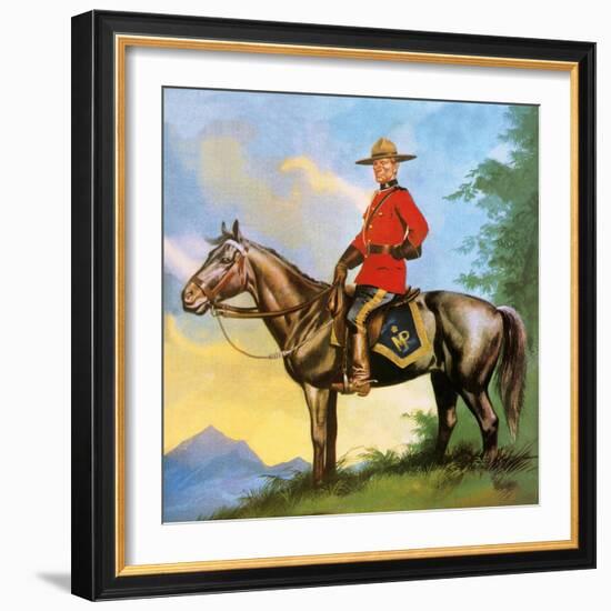 Canadian Mounty-Ron Embleton-Framed Giclee Print
