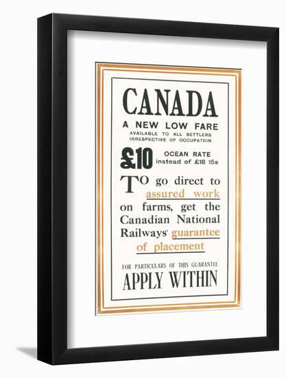 Canadian National Railways Poster-null-Framed Photographic Print