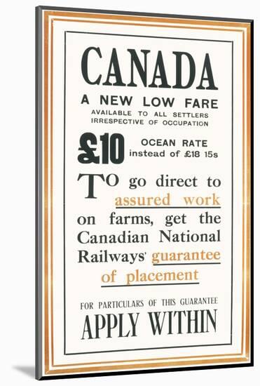 Canadian National Railways Poster-null-Mounted Photographic Print