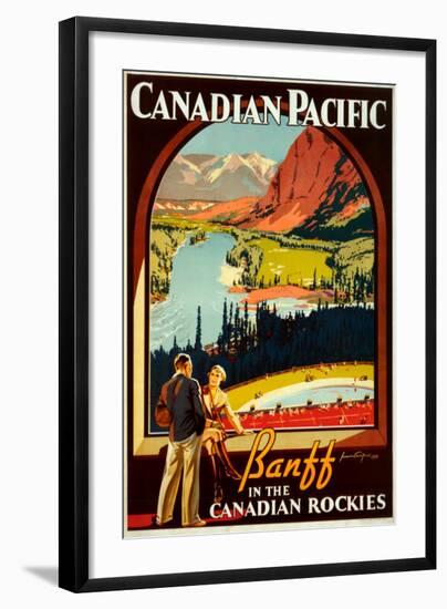 Canadian Pacific, Banff-null-Framed Art Print