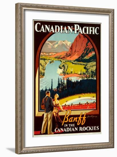 Canadian Pacific, Banff-null-Framed Art Print