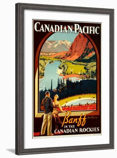 Canadian Pacific, Banff-null-Framed Art Print