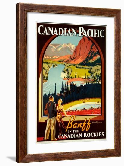 Canadian Pacific, Banff-null-Framed Art Print