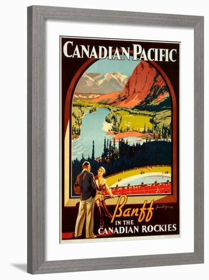 Canadian Pacific, Banff-null-Framed Art Print