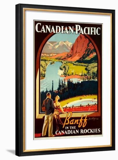 Canadian Pacific, Banff-null-Framed Art Print