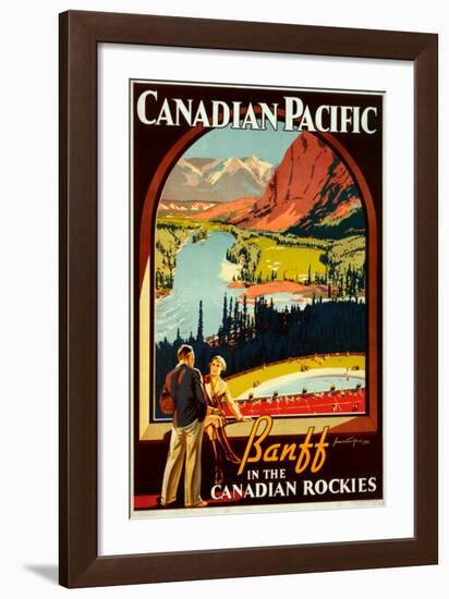 Canadian Pacific, Banff-null-Framed Art Print