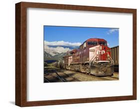 Canadian Pacific Freight Train Locomotive at Banff Station-Neale Clark-Framed Photographic Print