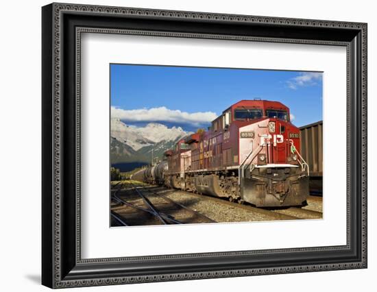 Canadian Pacific Freight Train Locomotive at Banff Station-Neale Clark-Framed Photographic Print