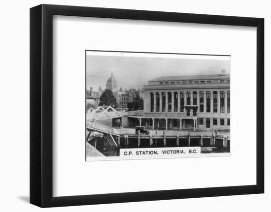 Canadian Pacific Station, Victoria, British Columbia, Canada, c1920s. Artist: Unknown-Unknown-Framed Photographic Print