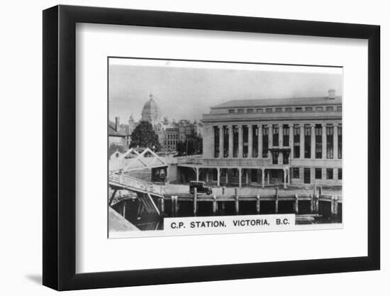 Canadian Pacific Station, Victoria, British Columbia, Canada, c1920s. Artist: Unknown-Unknown-Framed Photographic Print