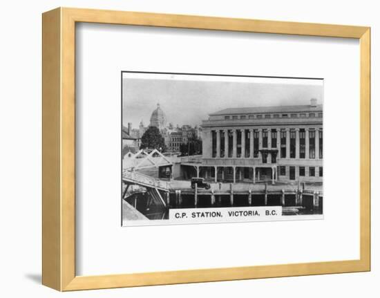 Canadian Pacific Station, Victoria, British Columbia, Canada, c1920s. Artist: Unknown-Unknown-Framed Photographic Print