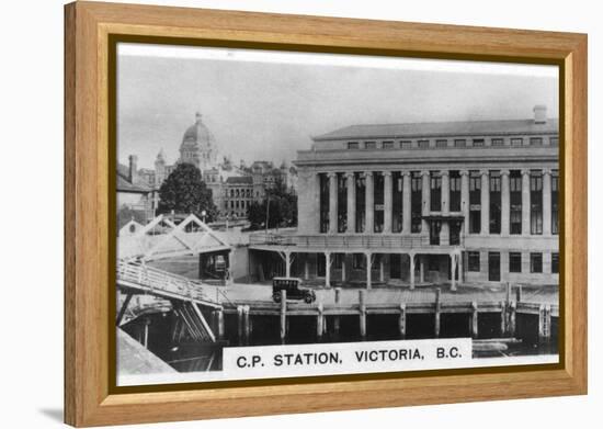 Canadian Pacific Station, Victoria, British Columbia, Canada, c1920s. Artist: Unknown-Unknown-Framed Premier Image Canvas