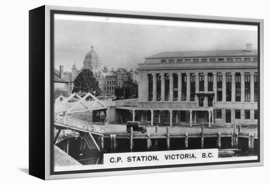 Canadian Pacific Station, Victoria, British Columbia, Canada, c1920s. Artist: Unknown-Unknown-Framed Premier Image Canvas