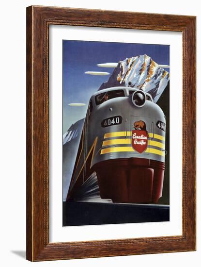 Canadian Pacific Train-null-Framed Premium Giclee Print