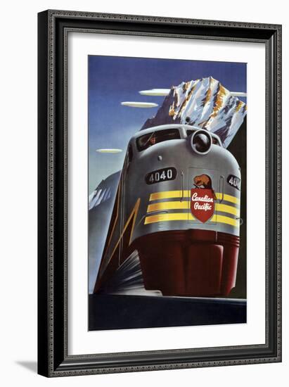 Canadian Pacific Train-null-Framed Premium Giclee Print