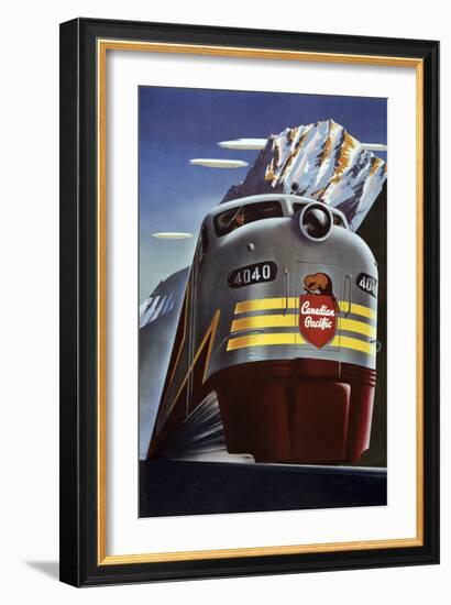 Canadian Pacific Train-null-Framed Premium Giclee Print