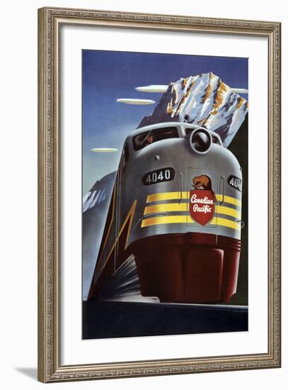 Canadian Pacific Train--Framed Giclee Print