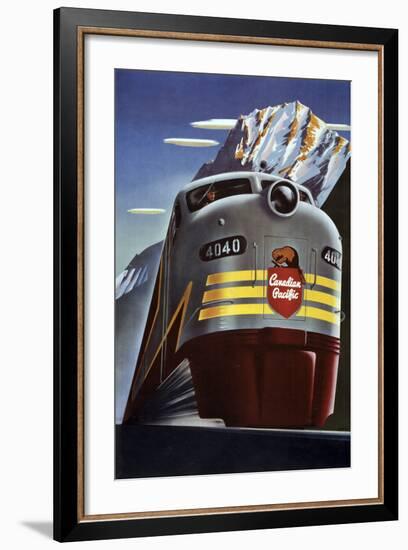 Canadian Pacific Train-null-Framed Giclee Print