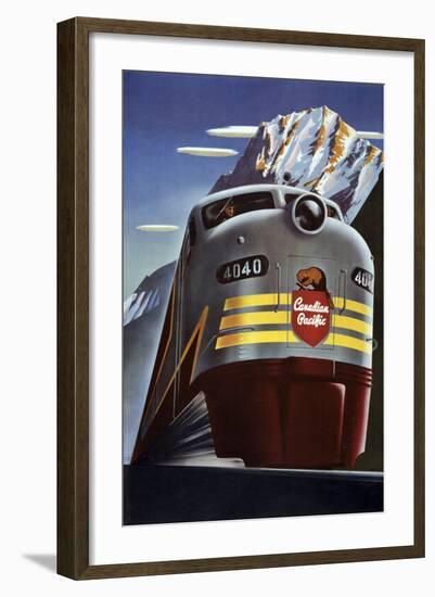 Canadian Pacific Train-null-Framed Giclee Print