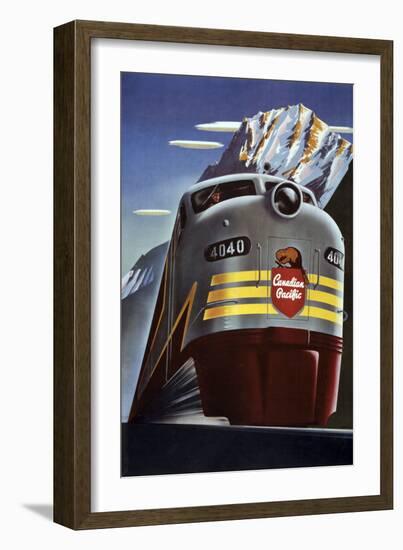 Canadian Pacific Train-null-Framed Giclee Print