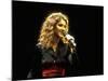 Canadian Pop Music Star Celine Dion Singing Into Microphone During "Hirshfeld Drawing" Function-Dave Allocca-Mounted Premium Photographic Print