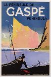 Poster Advertising the Gaspe Peninsula, Quebec, Canada, C.1938 (Colour Litho)-Canadian-Giclee Print
