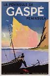 Poster Advertising the Gaspe Peninsula, Quebec, Canada, C.1938 (Colour Litho)-Canadian-Framed Giclee Print