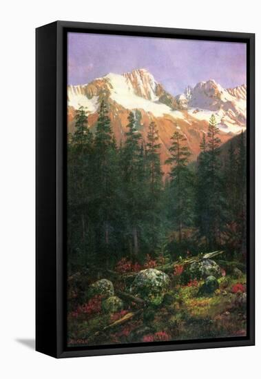 Canadian Rockies-Albert Bierstadt-Framed Stretched Canvas