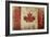 Canadian Rustic Flag-Jace Grey-Framed Art Print