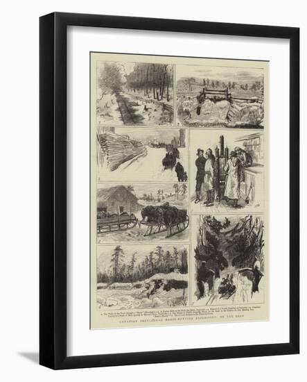 Canadian Sketches, a Moose-Hunting Expedition, on the Road-Sydney Prior Hall-Framed Giclee Print
