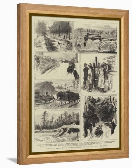 Canadian Sketches, a Moose-Hunting Expedition, on the Road-Sydney Prior Hall-Framed Premier Image Canvas